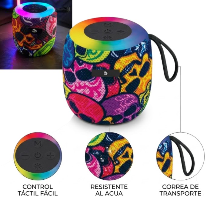[IT-AYV0416] Parlante 3 plg skull pop  art.416
