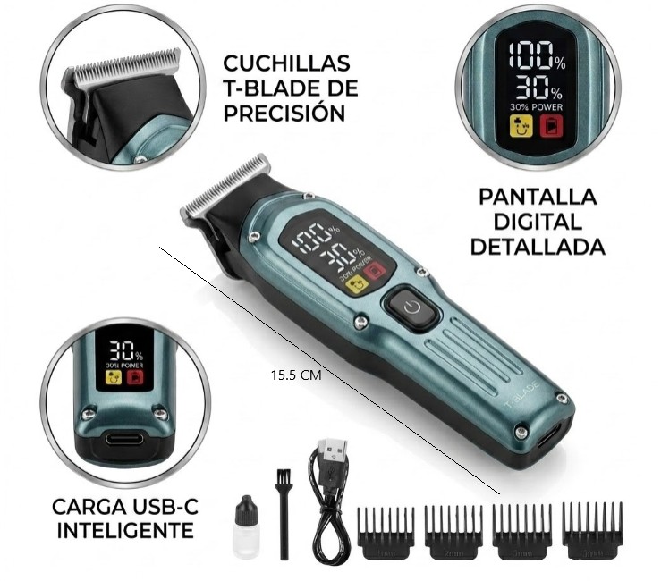 Corta pelo recargable  Occan art .1579