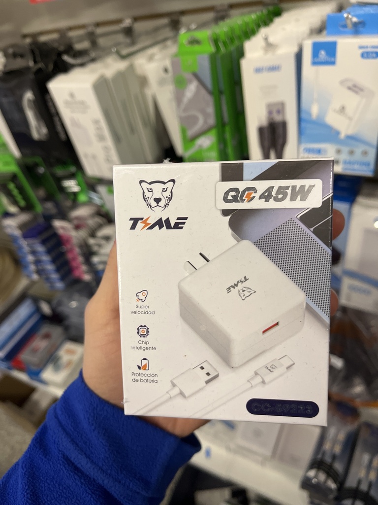 Cargador usb carga rapida  45W 50-60Hz art.59223