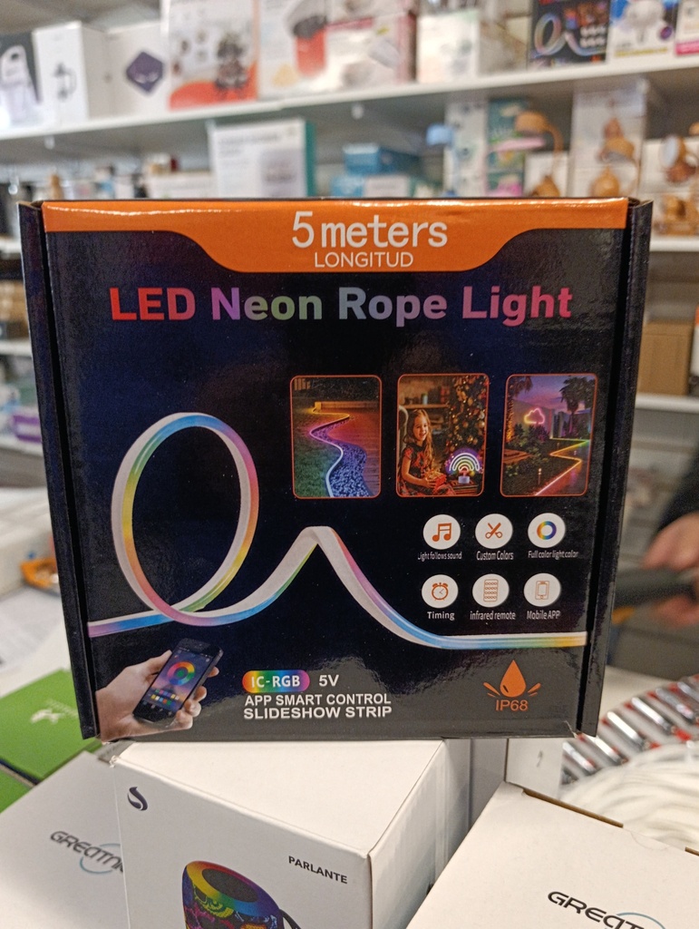 Tira led neon   rgb mts c/app c/control  art ip 68