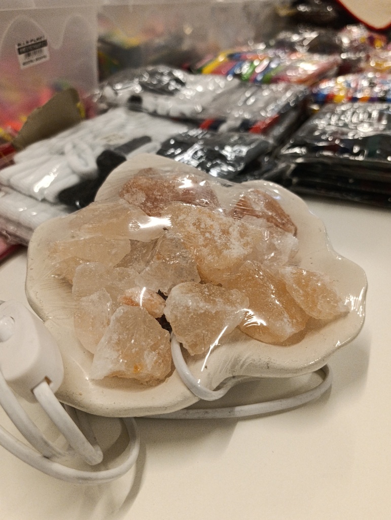 Lampara de sal  Hoja rustica