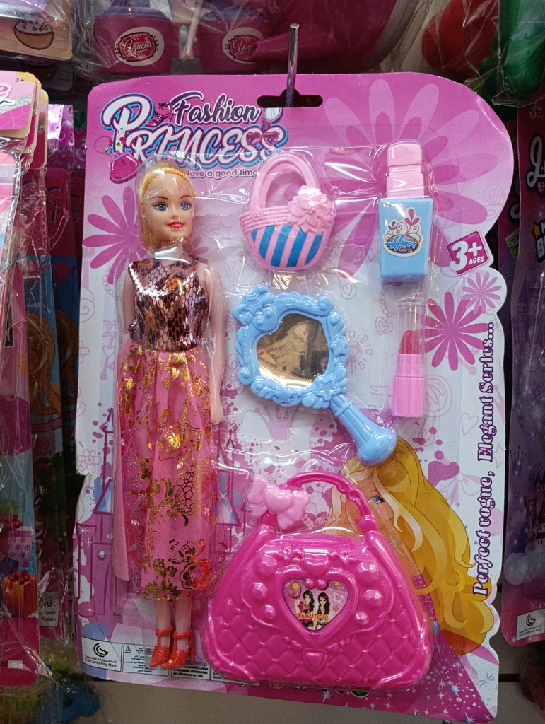 [PN-BR106] Muñeca en Blister c/ accesorios de Belleza Art. BR106