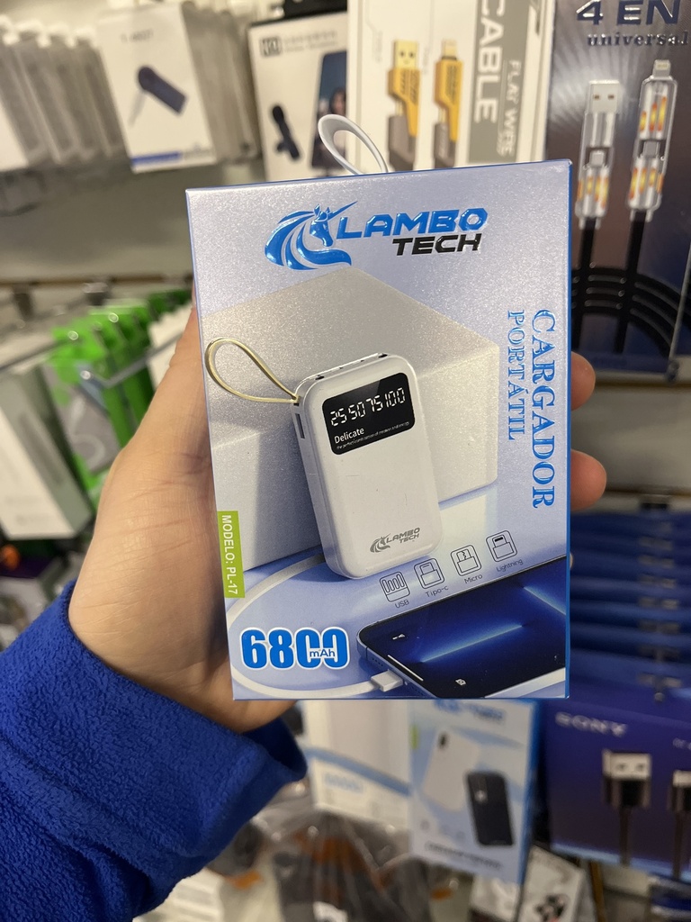[BB-PL-17] Cargador portatil  6800mAH CON C