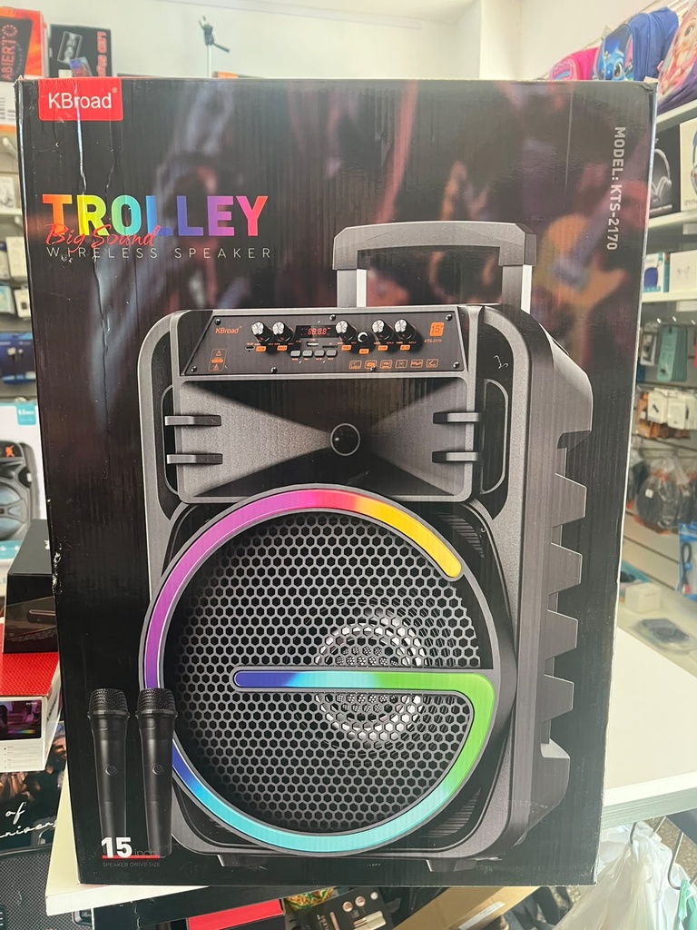 [IT-KTS2170] Parlante Karaoke 15" RGB BT + 2 MIC Art.2170