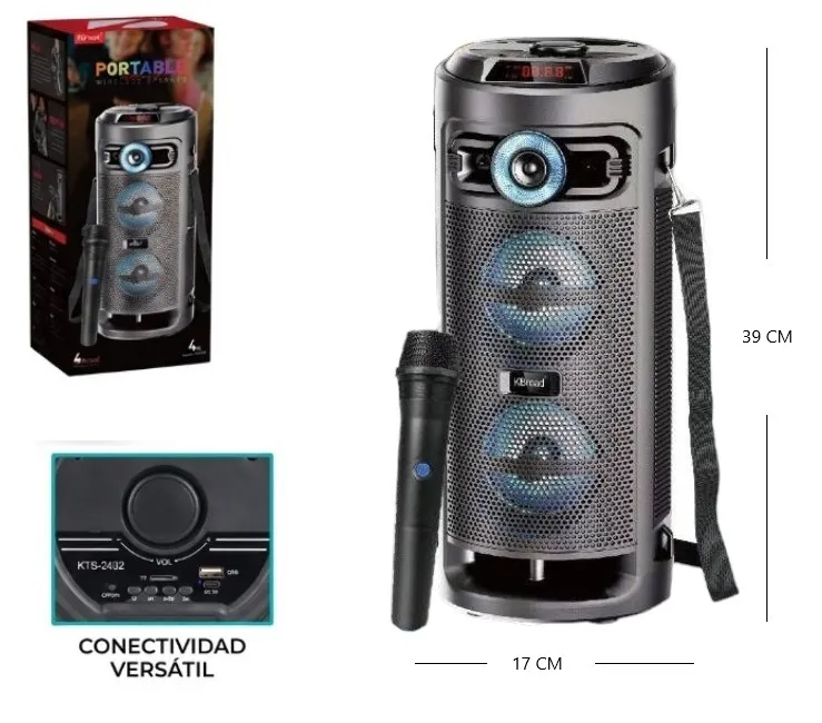 [IT-KTS2432] Parlante karaoke  4X2 C/MIC  kts 2432