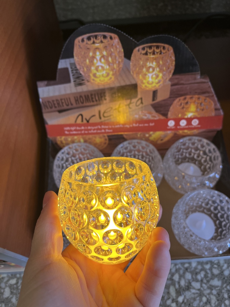[ZL-ZLELPV4801CA] Vela Taza te C/Luz Cálido Art.4801