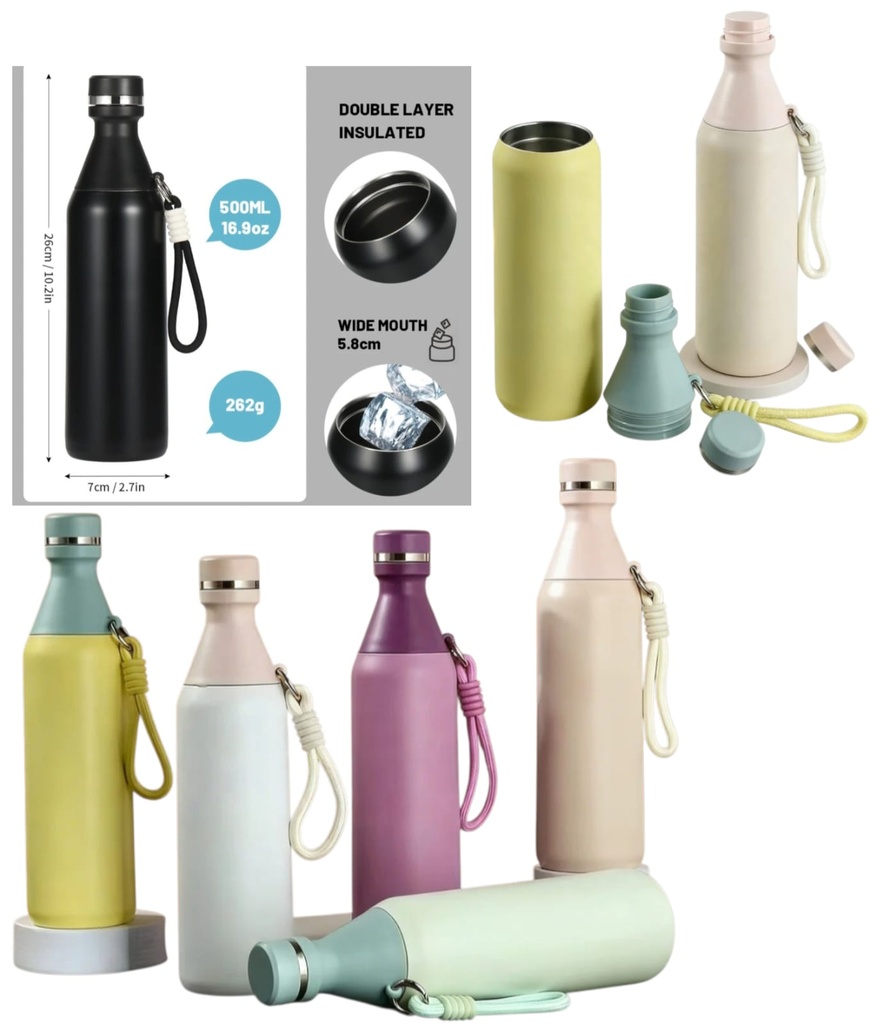 [IT-RH1115] Botella termica  550ML dual