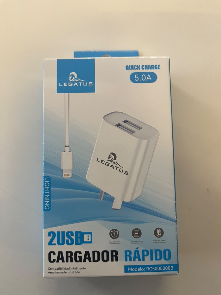 [BB-89229] Cargador de IPHONE Legatus 5.0A