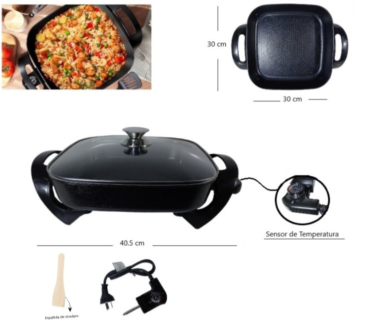 Cocina Electrica Cuadrada Hitoshy 1500w Art. PA-2005